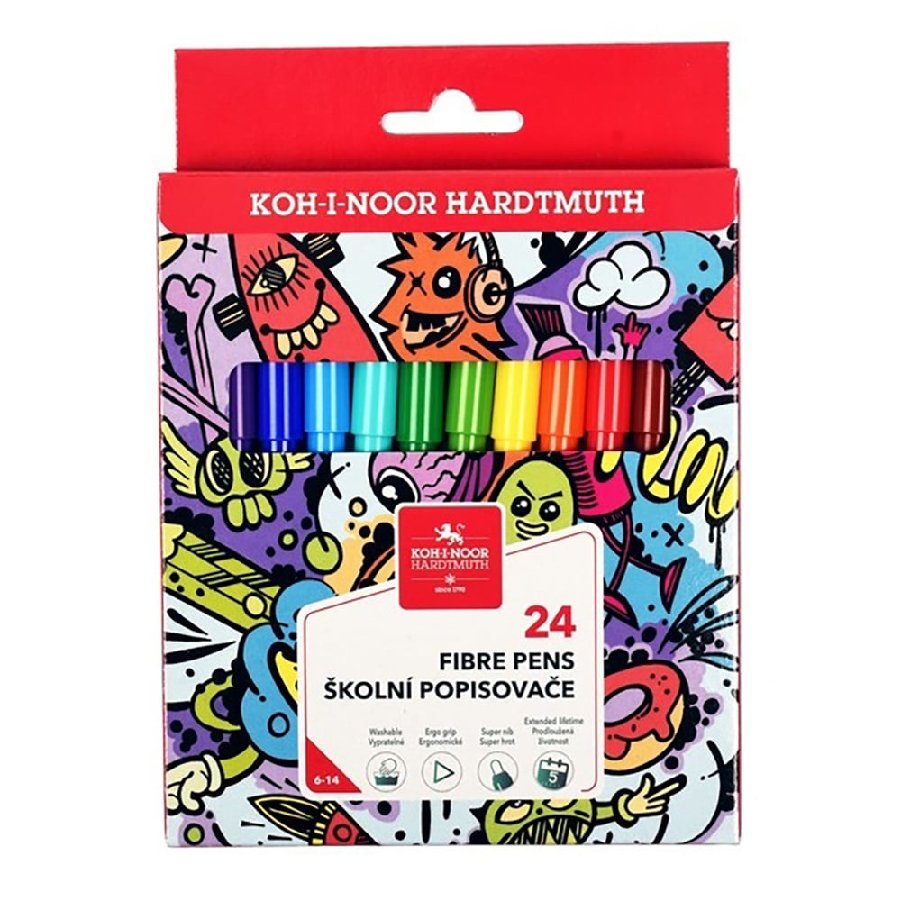 Koh-i-Noor TEENAGE Tusjer Sett - 24stk