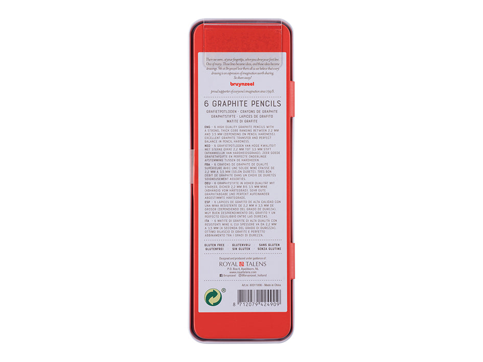 Bruynzeel Expression Gråblyanter - Sett 6stk