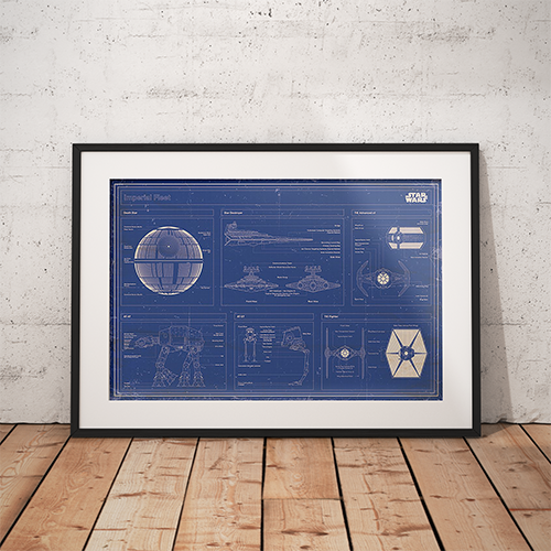 Star Wars plakat – imperial fleet blueprint maxi poster