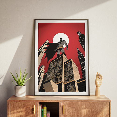 Batman plakat – villain skyline