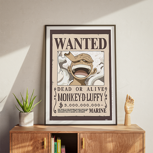 One Piece plakat – wanted luffy