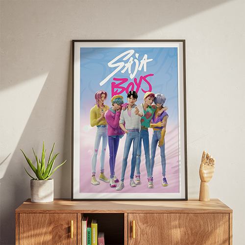 K‑Pop Demon Hunters plakat – saja boys