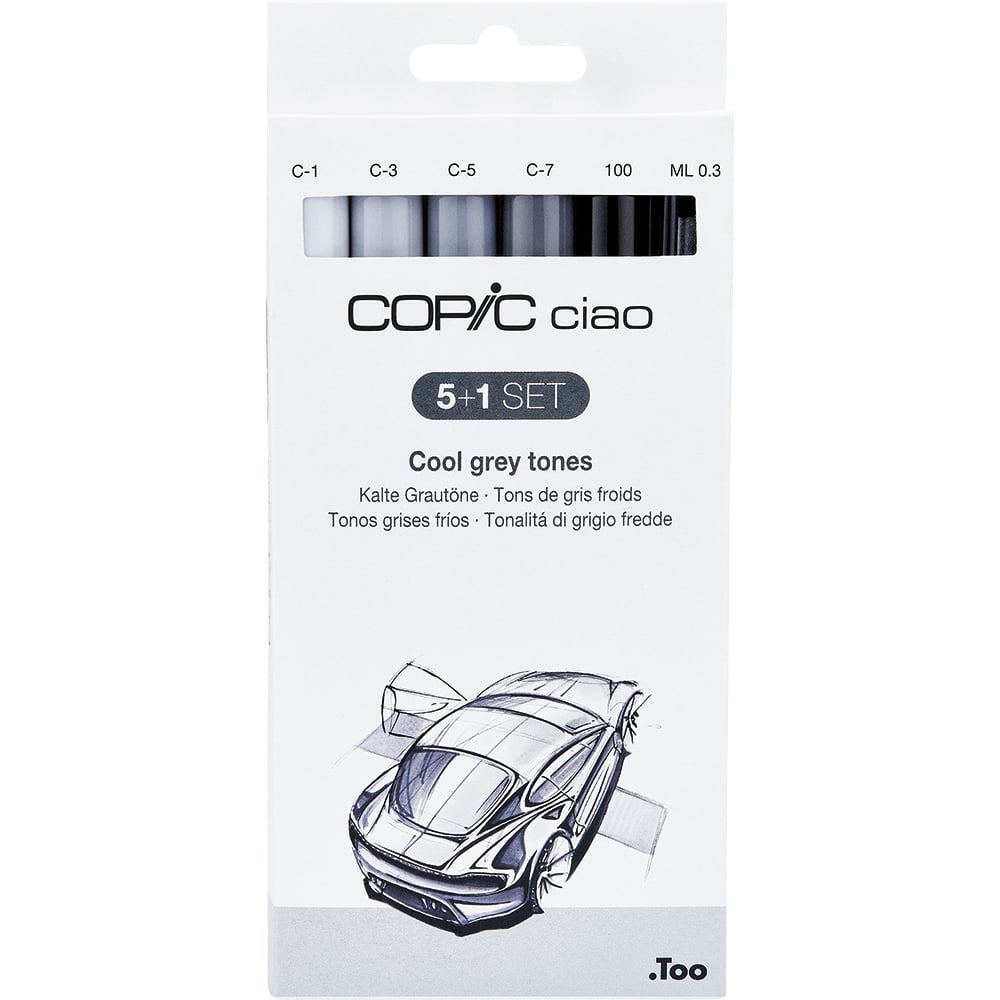 Marker Ciao 5+1 Sett – Cool Grey Tones