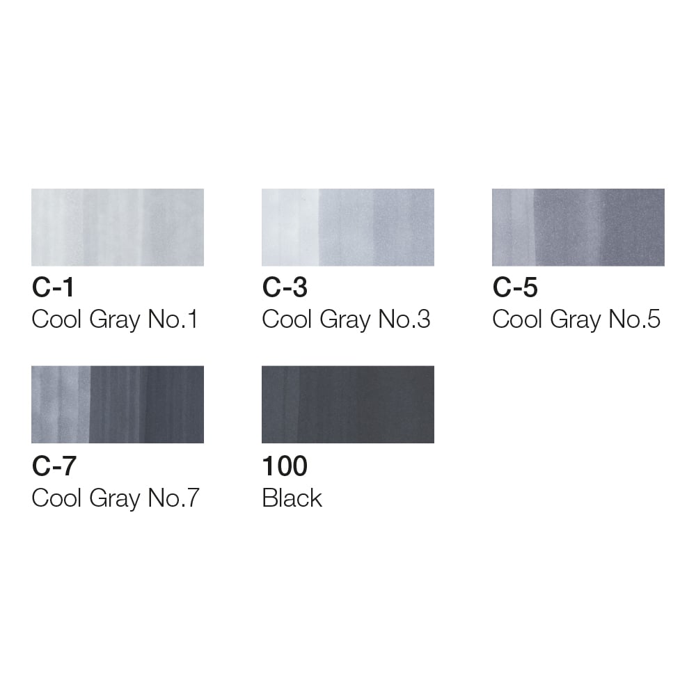 Marker Ciao 5+1 Sett – Cool Grey Tones