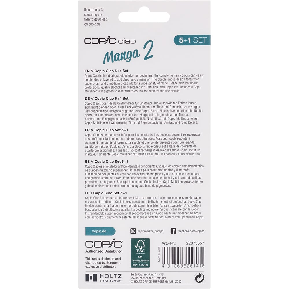 Copic Marker Ciao 5+1 Sett - Manga 2