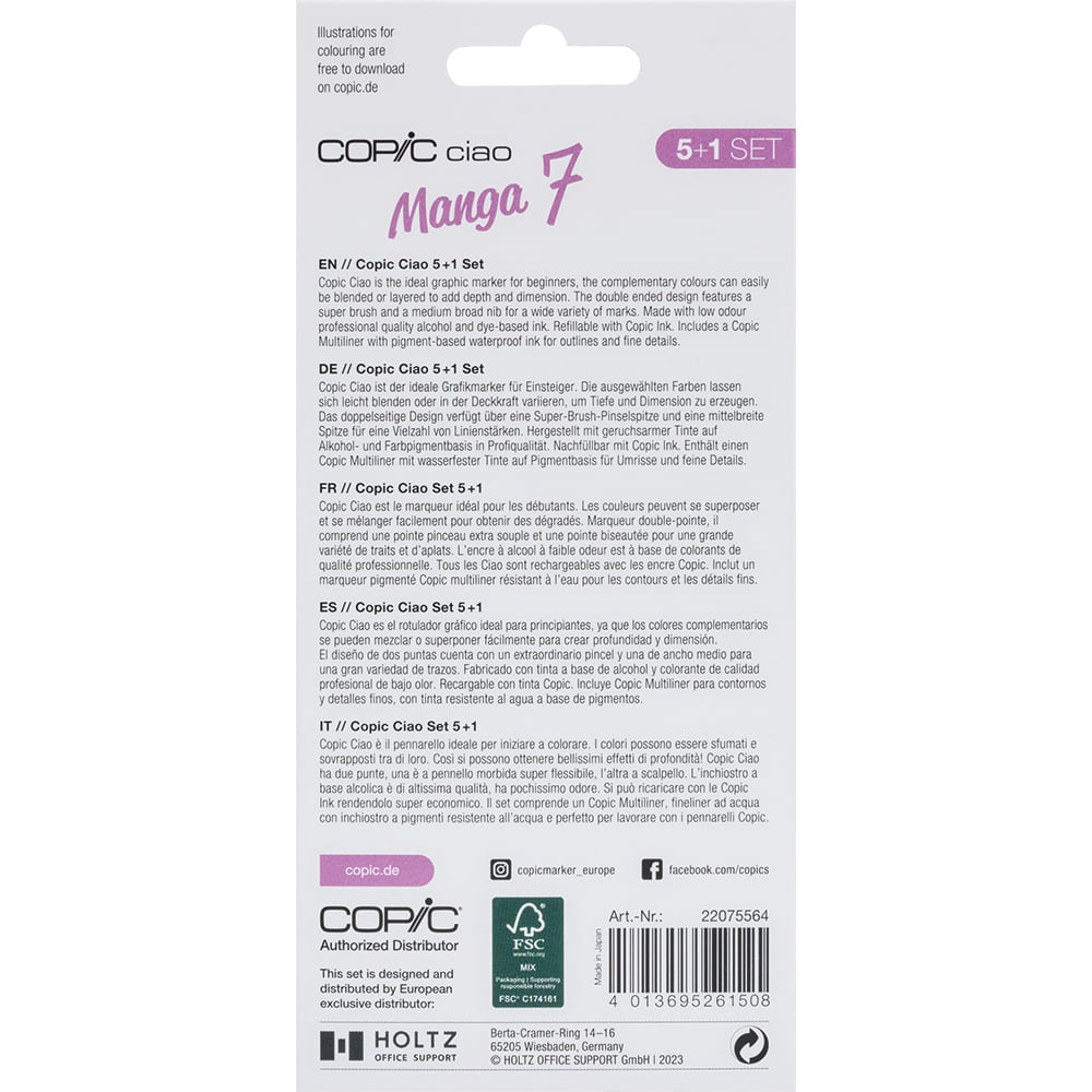 Copic Marker Ciao 5+1 Sett - Manga 7