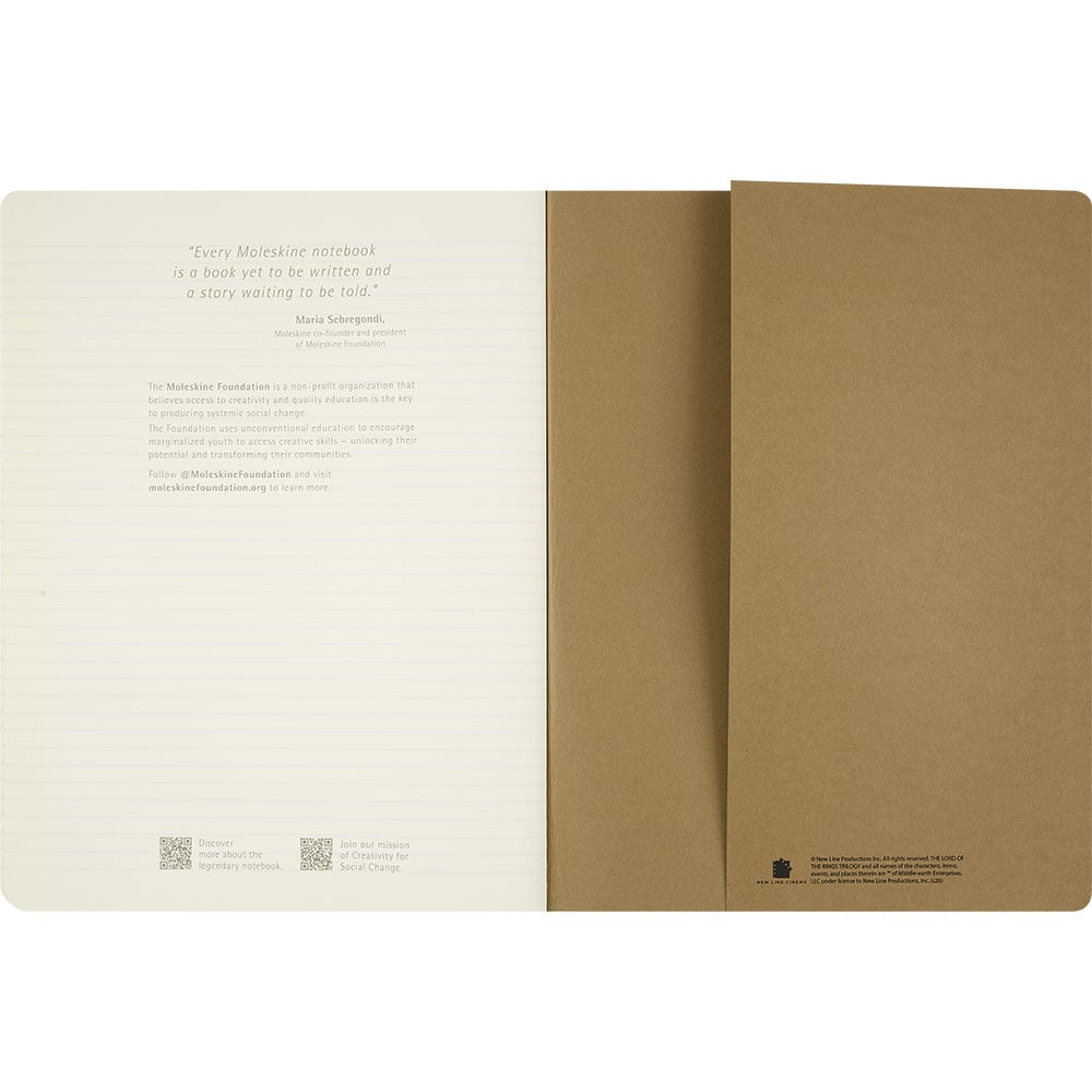 Ringenes Herre – Cahier Journal XL Linjert (sett med 3) – Moleskine notatbok