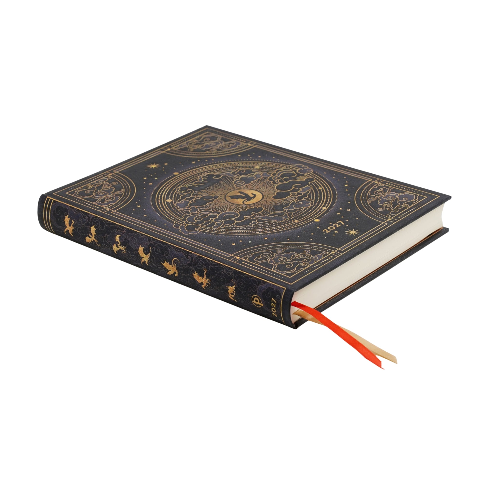 2027 Shadows of Navarre – Dagsplanlegger Ultra – Paperblanks, rygg og sidesnitt