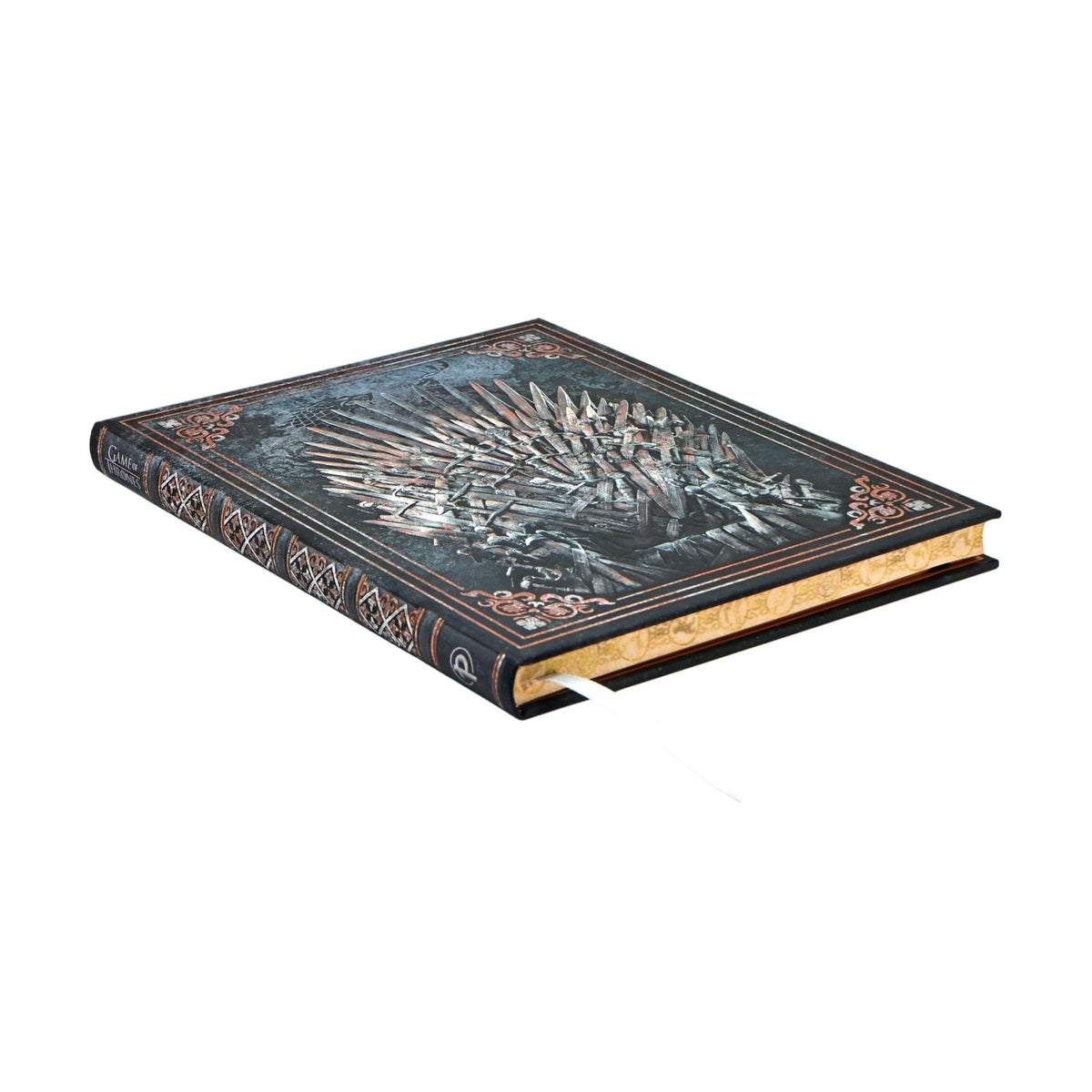 For the Throne Ultra notatbok, rygg og sidesnitt