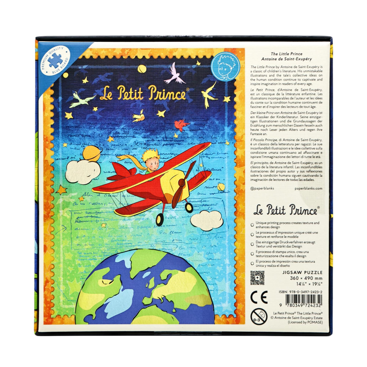 The Little Prince puslespill, bakside