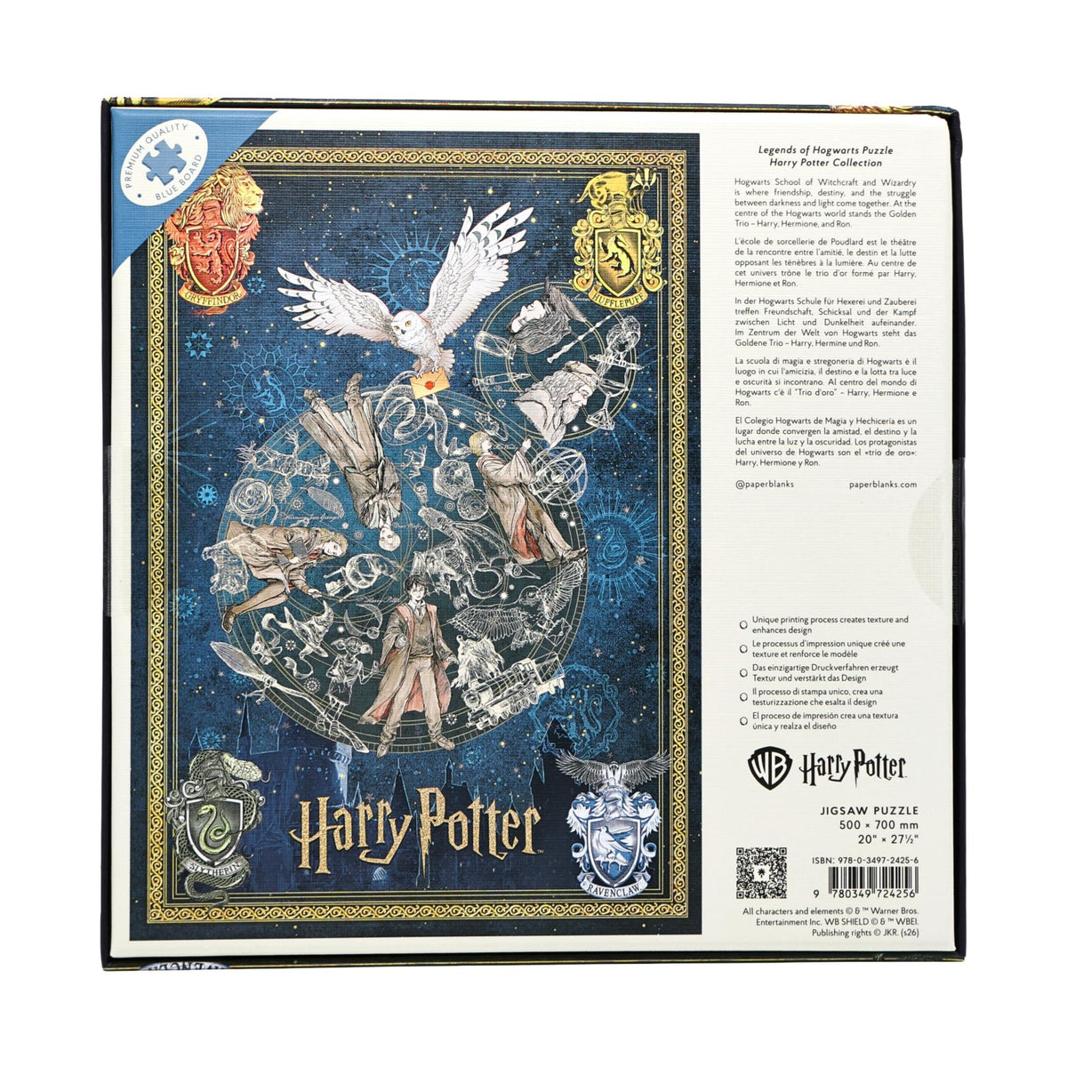 Legends of Hogwarts puslespill, eske bakside