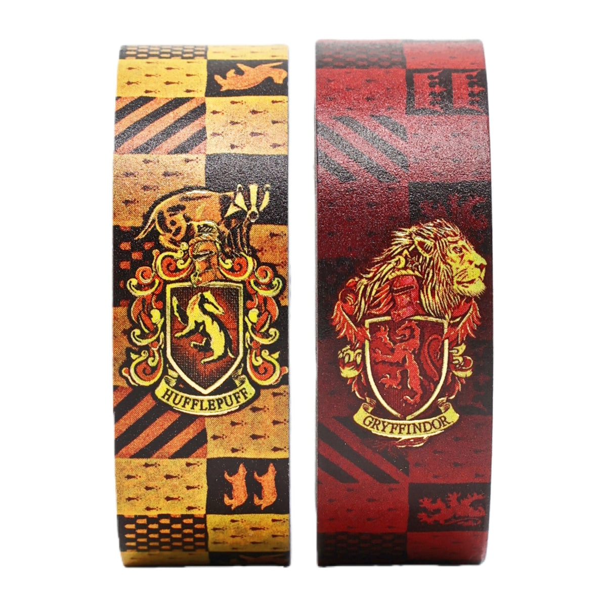 Gryffindor og Hufflepuff washi-teip, sett på skrå