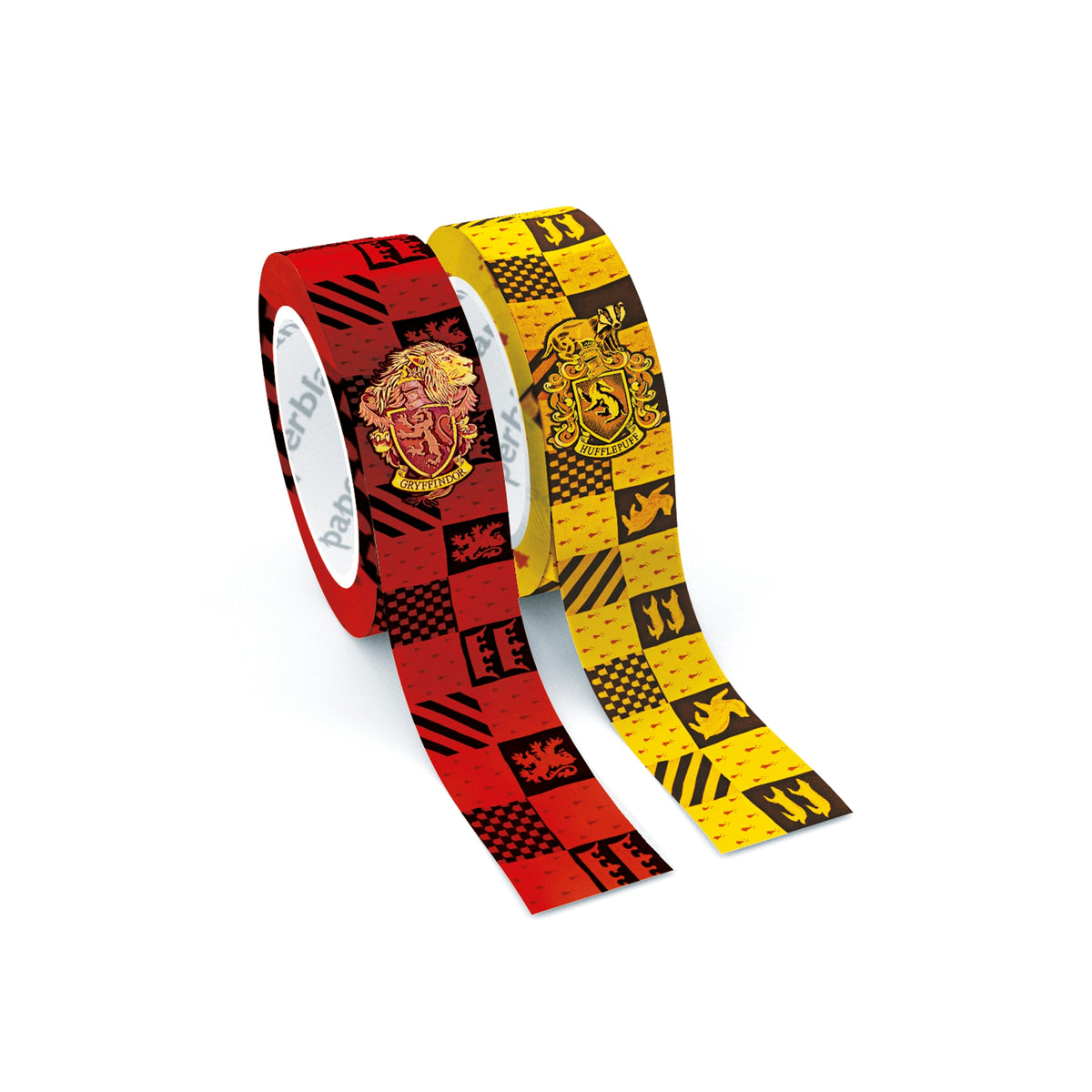 Gryffindor og Hufflepuff washi-teip, motivet flatt