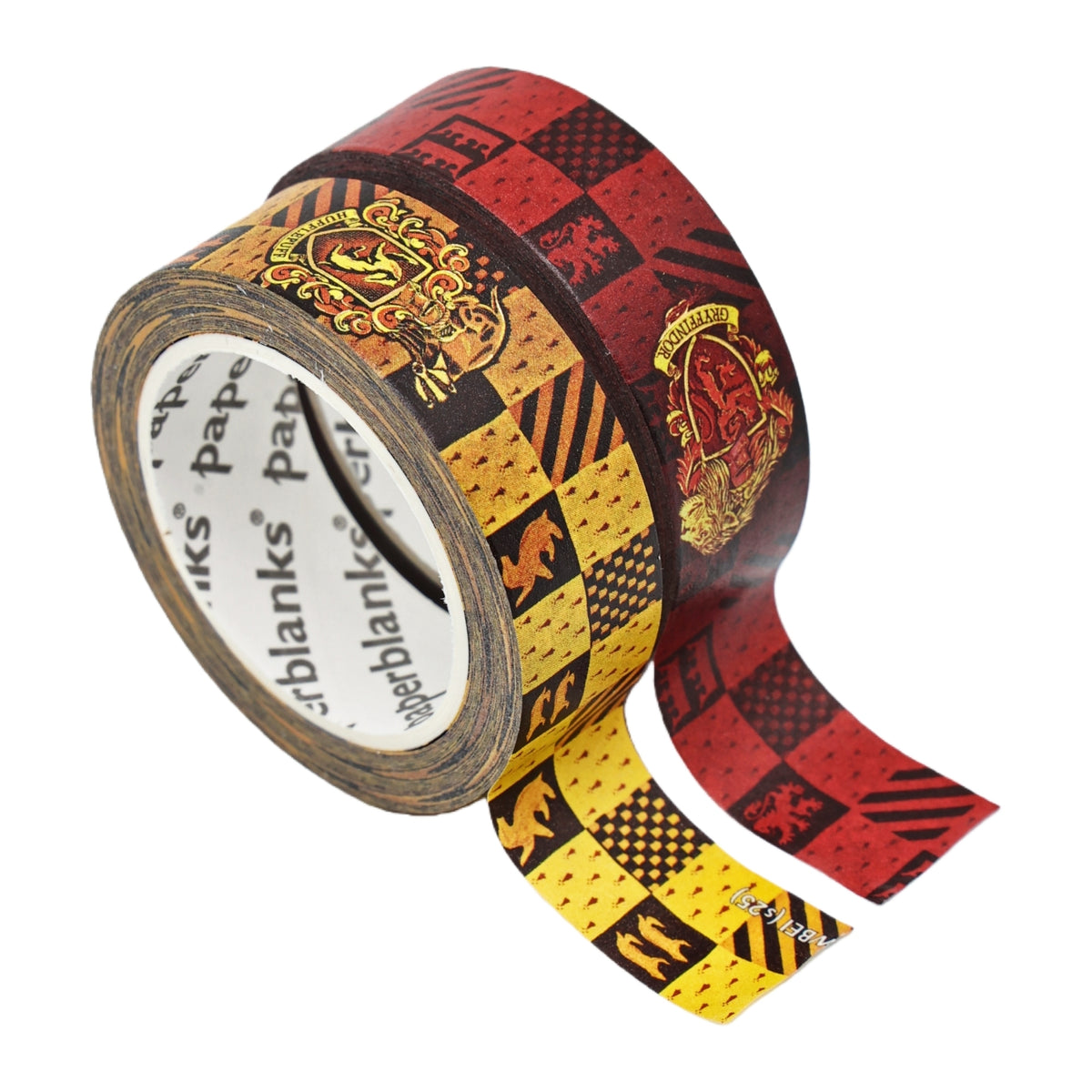 Gryffindor og Hufflepuff washi-teip, sett forfra
