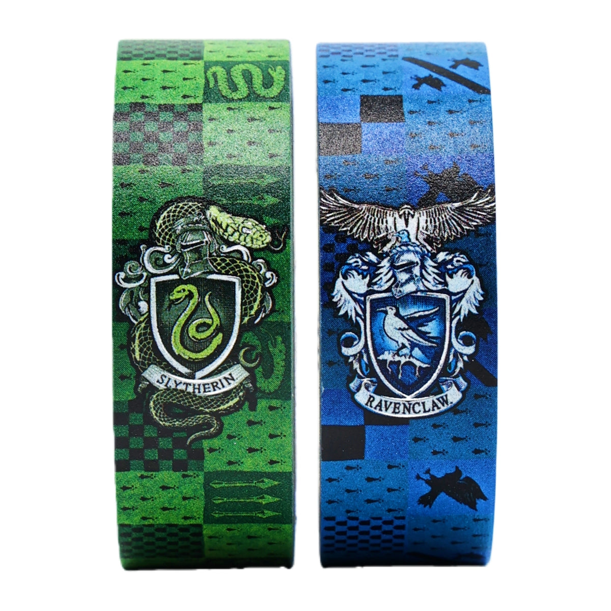 Ravenclaw og Slytherin washi-teip, sett på skrå