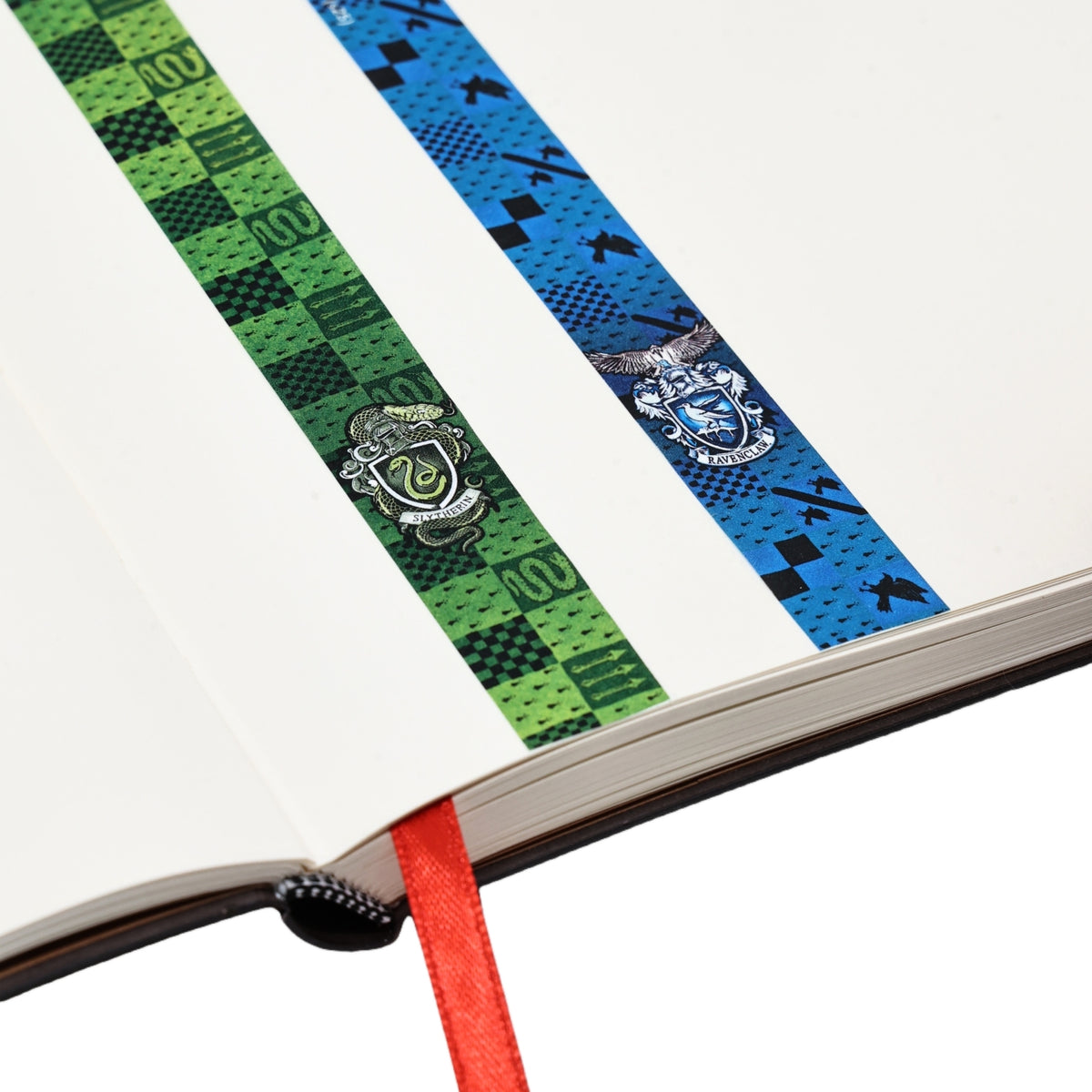 Ravenclaw og Slytherin washi-teip, rygg og sidesnitt
