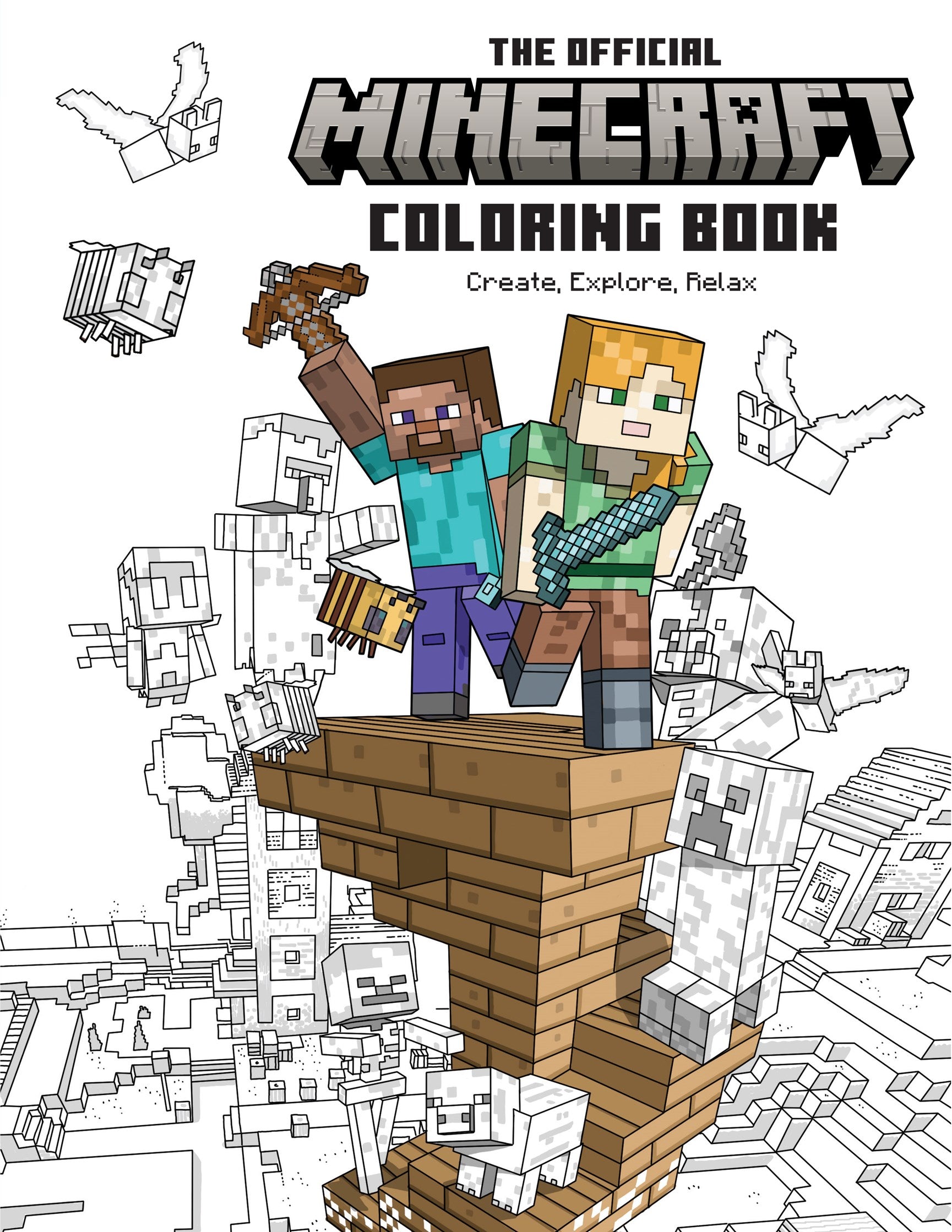 Official Minecraft Coloring Book: Create, Explore, Relax!
