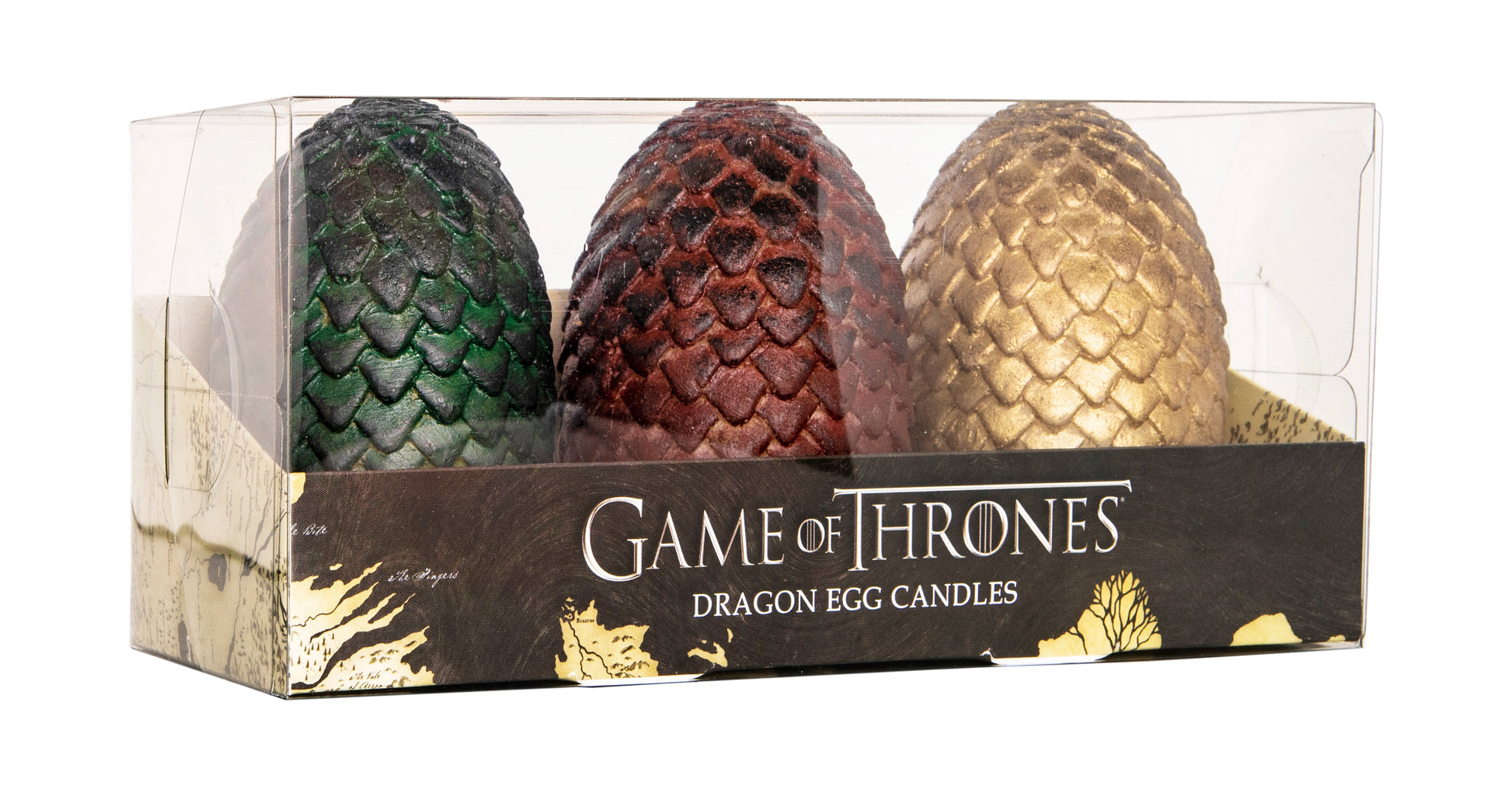 Game of Thrones: Sculpted Dragon Egg Candles (Sett av 3)