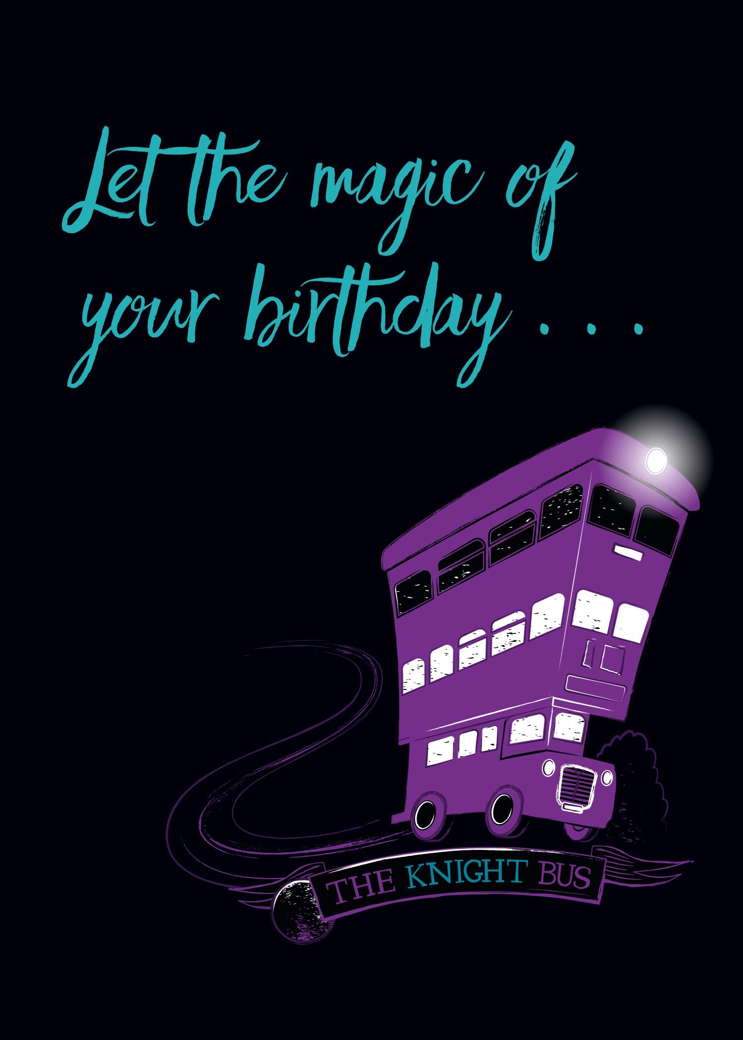 Harry Potter: Knight Bus Birthday Signature Pop-Up Card