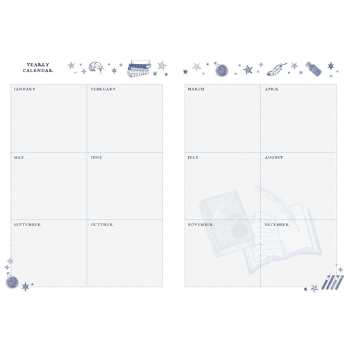 Harry Potter: Spell and Potions Planner Notebook Collection (Sett av 3)