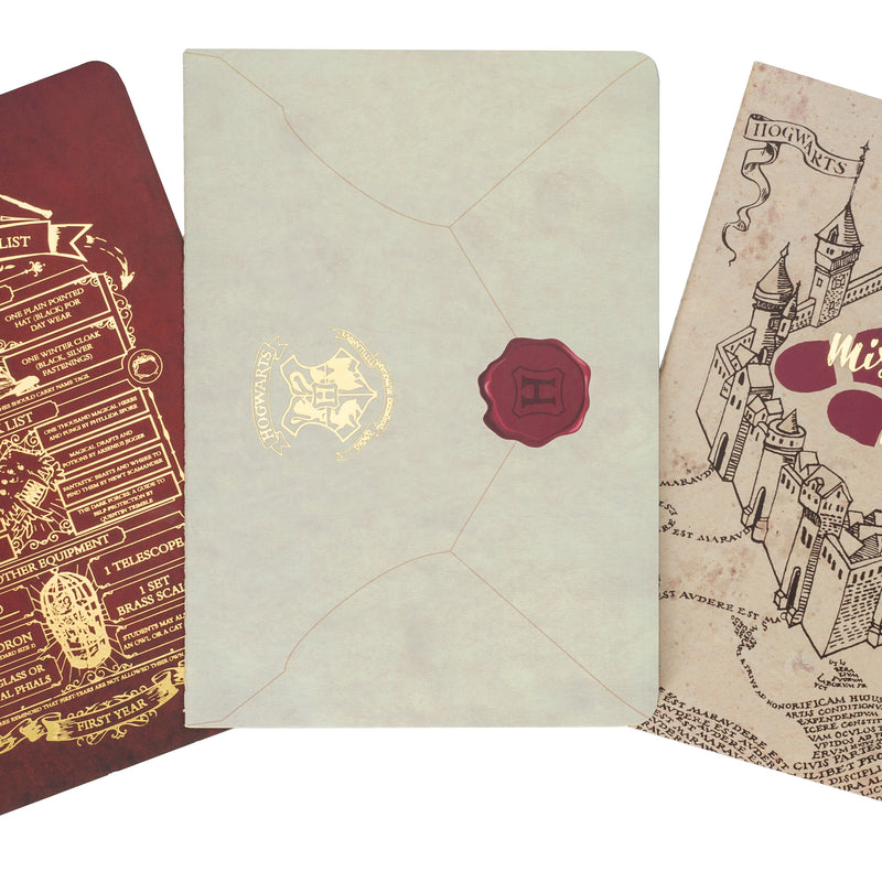 Harry Potter: Welcome to Hogwarts Planner Notebook Collection (Sett av 3)