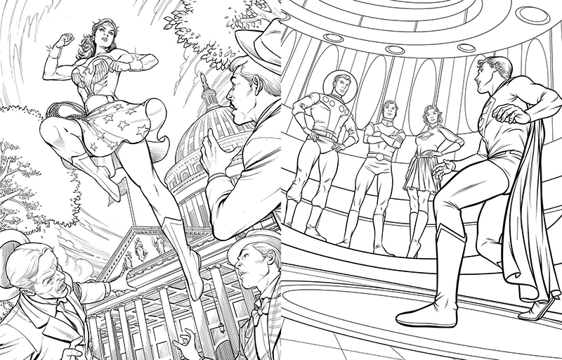 DC Showcase: The Official Coloring Book