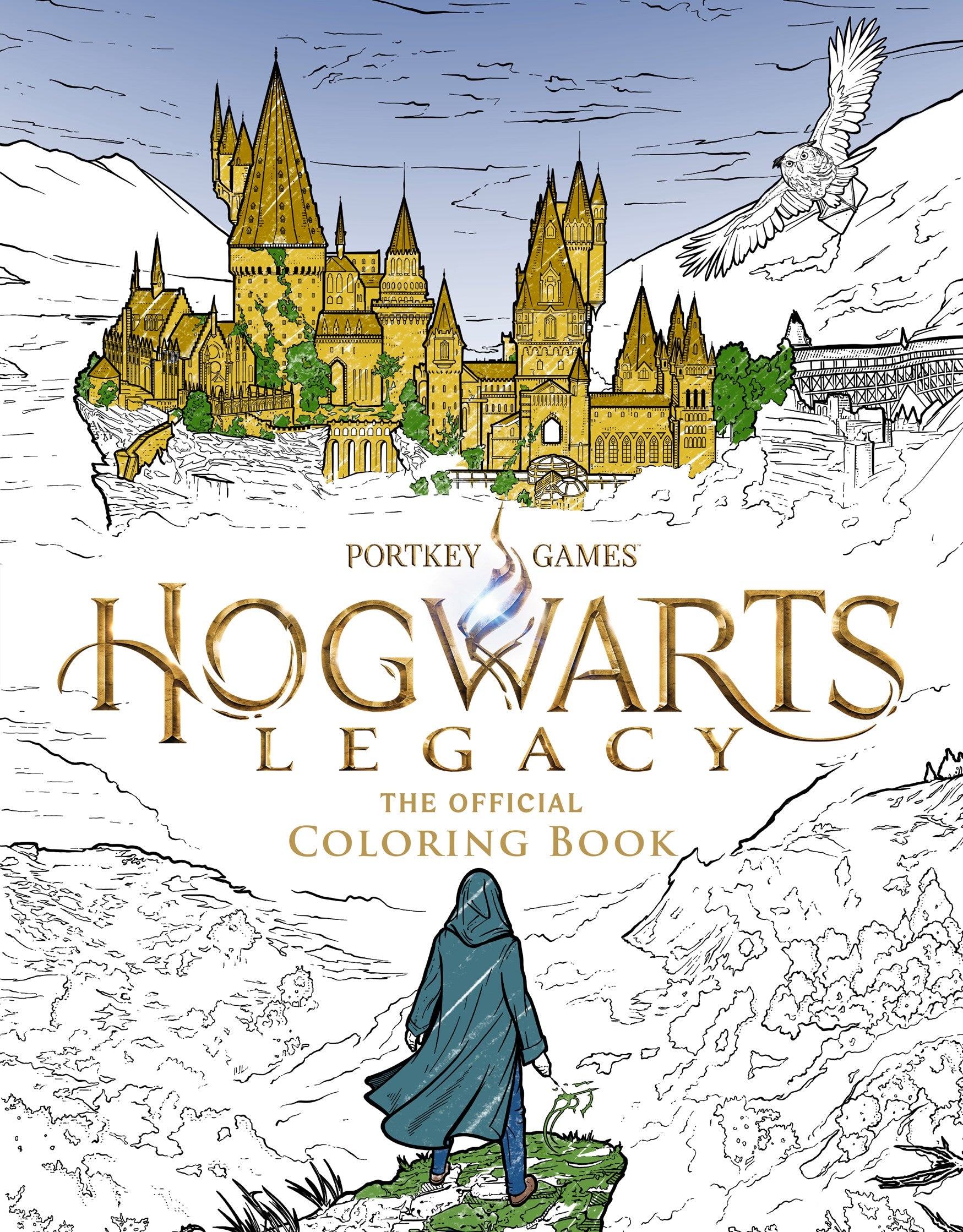 Fargeleggingsbok inspirert av Hogwarts Legacy