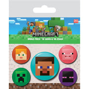 Minecraft button-pakke – faces