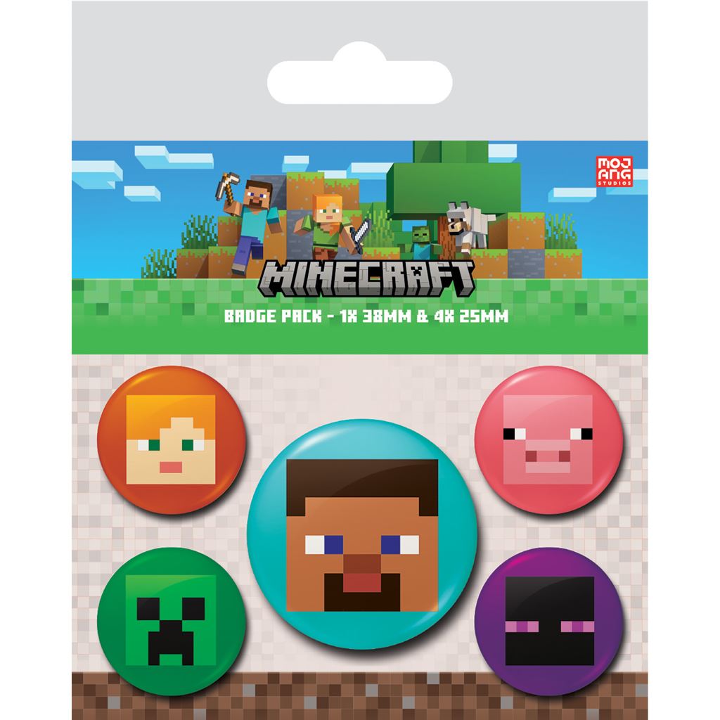 Minecraft button-pakke – faces
