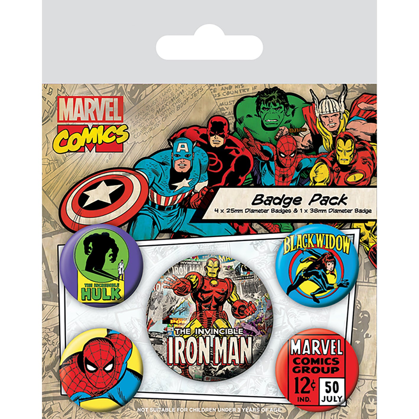 Marvel button-pakke – iron man