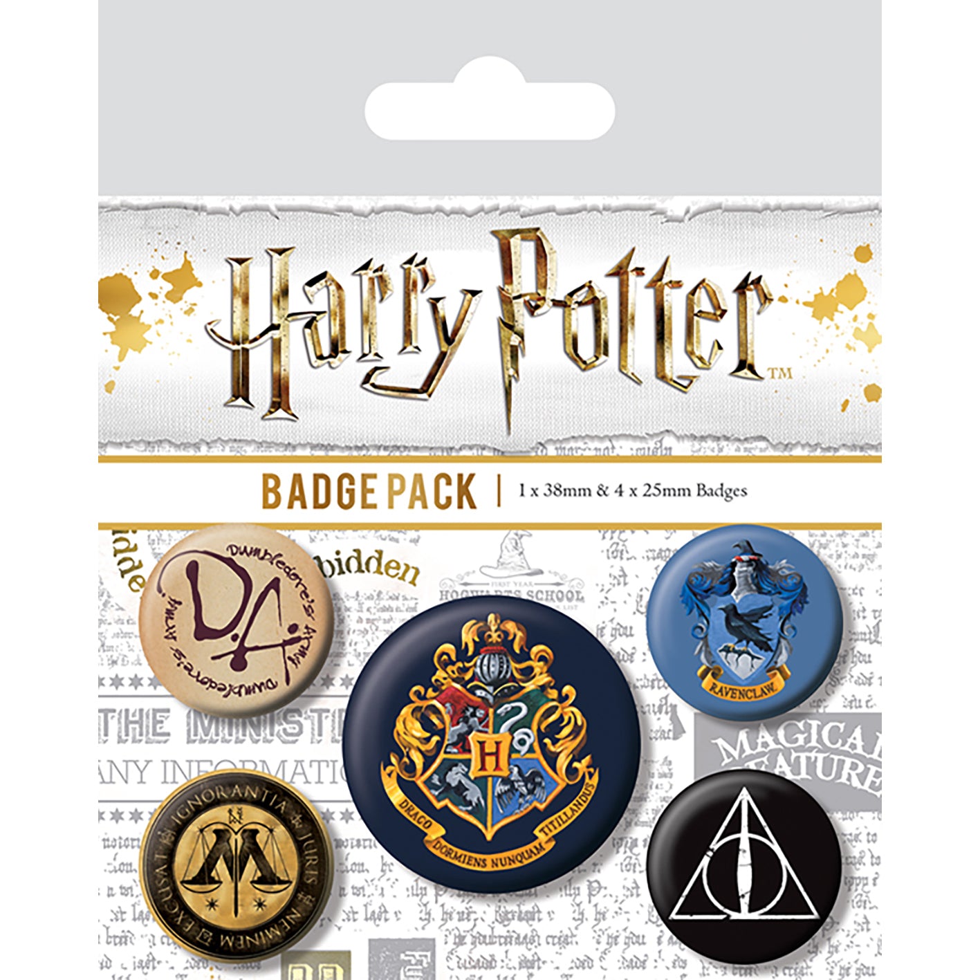 Harry Potter button-pakke – core hogwarts
