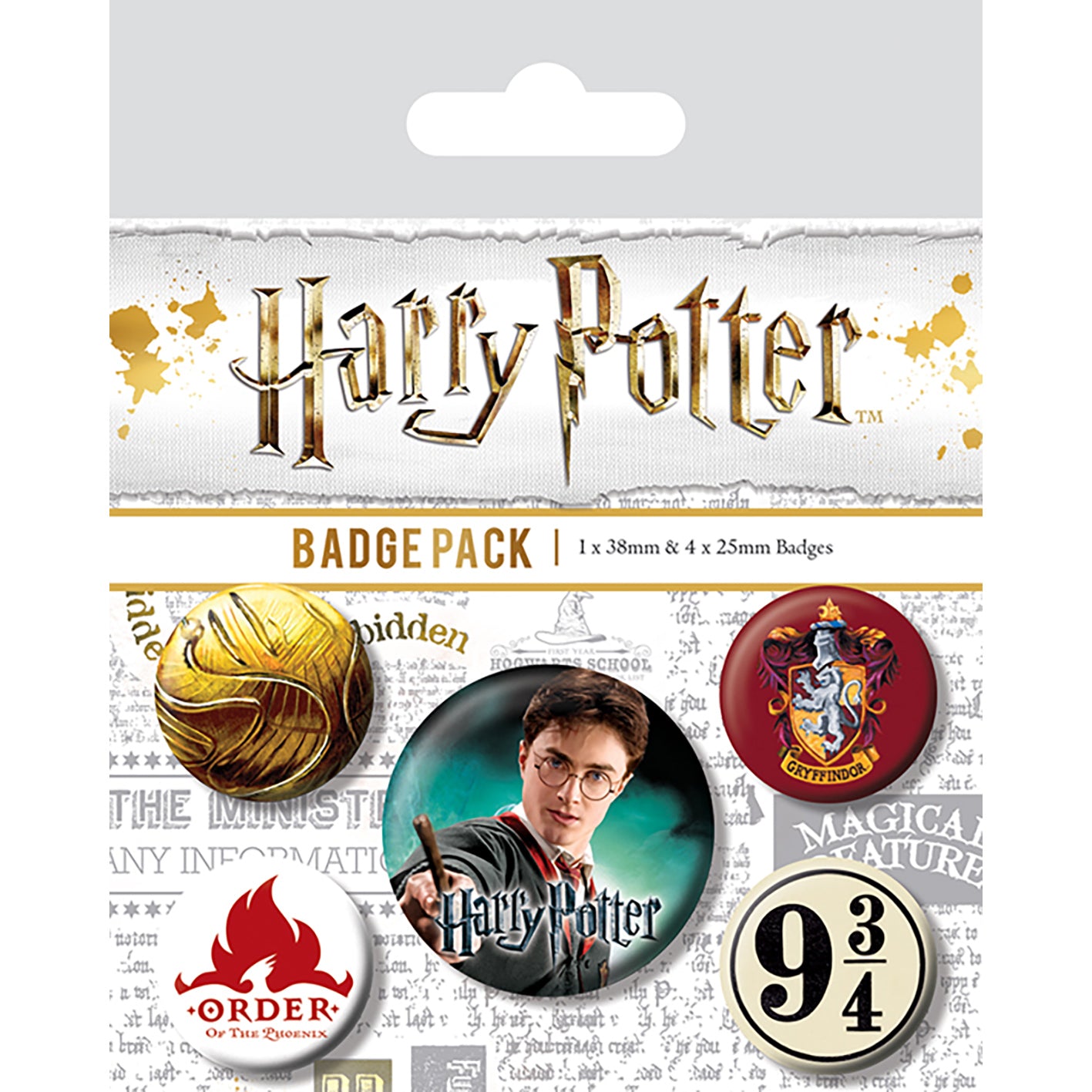 Harry Potter button-pakke – core Gryffindor