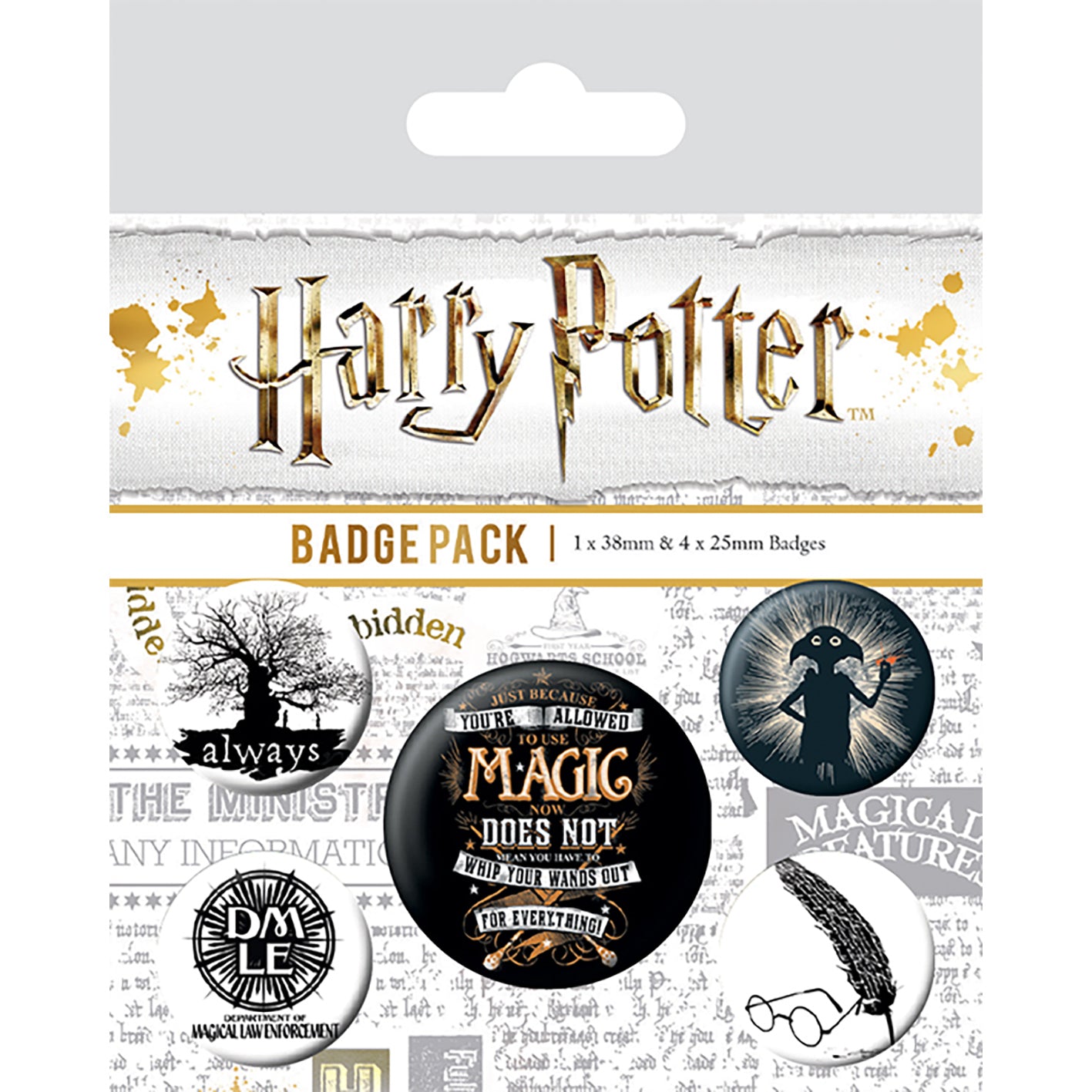 Harry Potter button-pakke – deathly hallows symbols