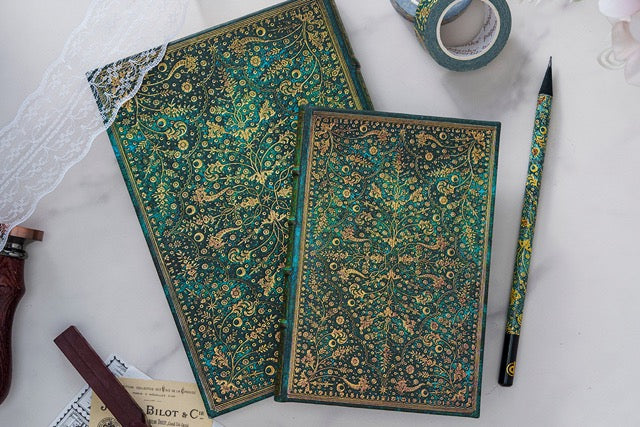 Emerald Flower - Midi Paperblanks notatbok (Linjert)