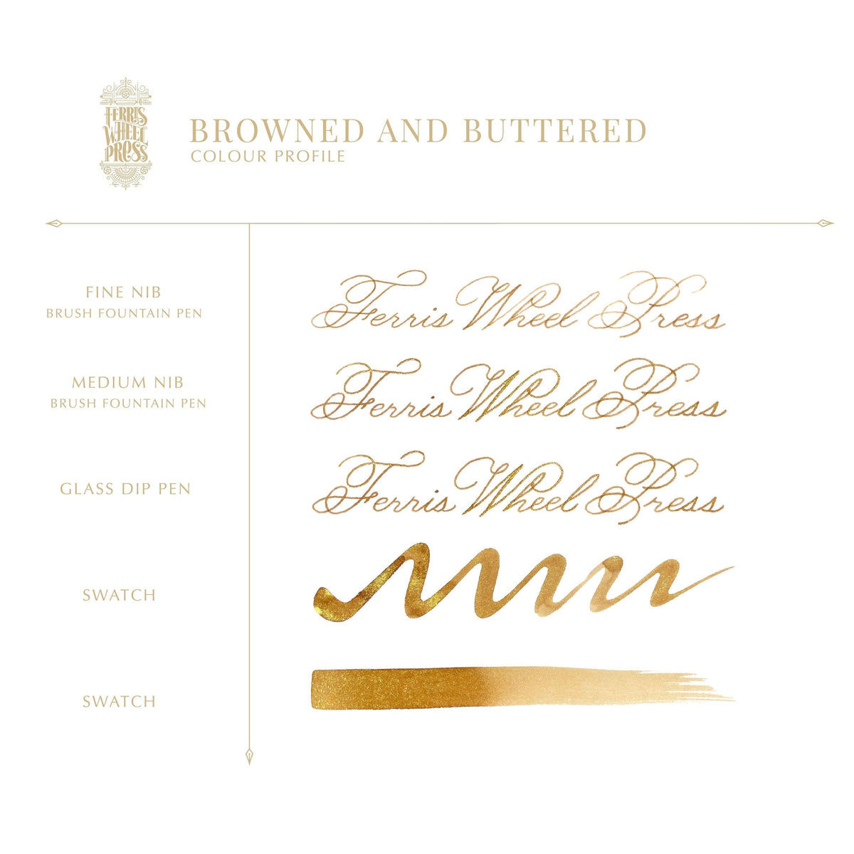 Blekk til fyllepenn 10 ml – Browned and Buttered