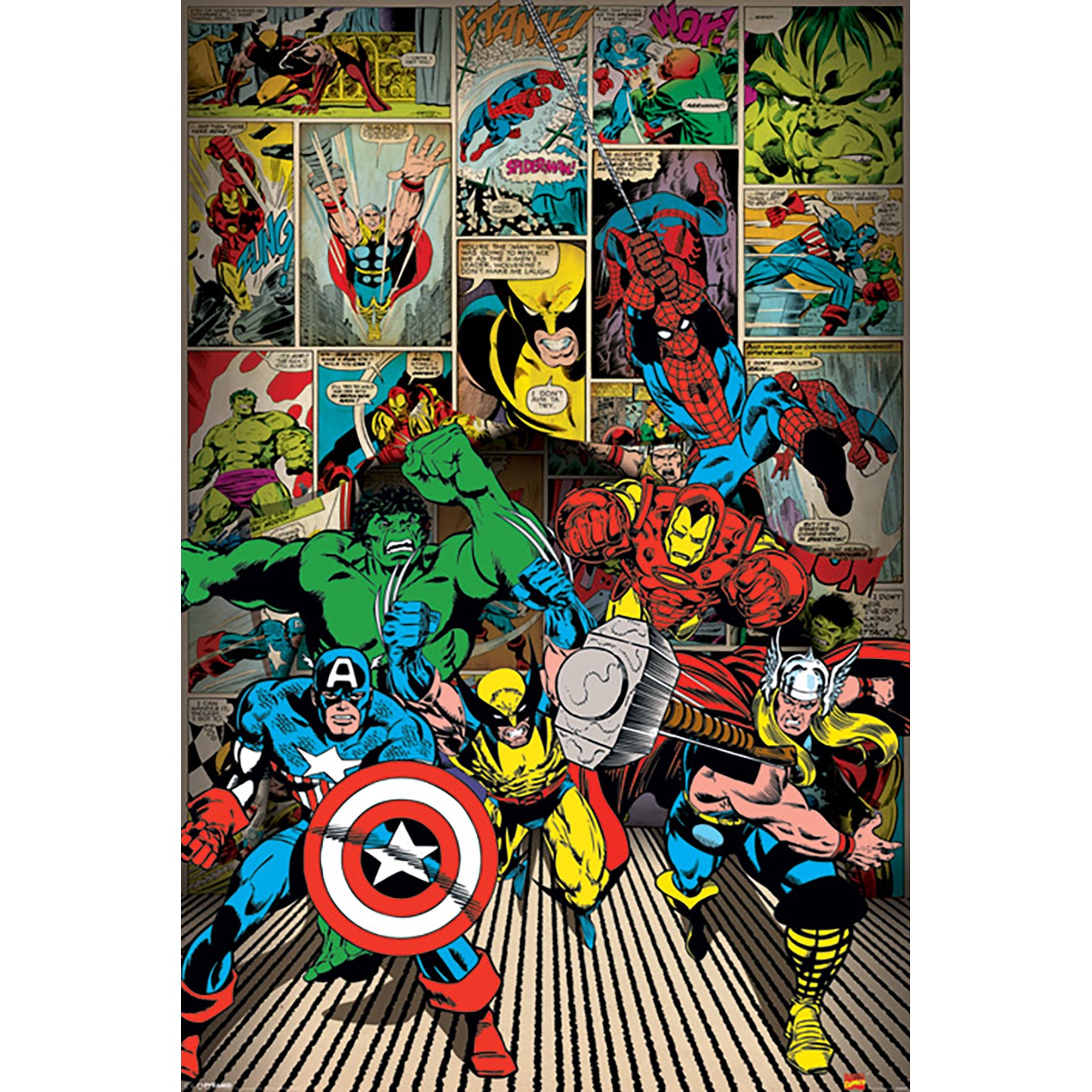 Marvel plakat – here come the heroes maxi poster