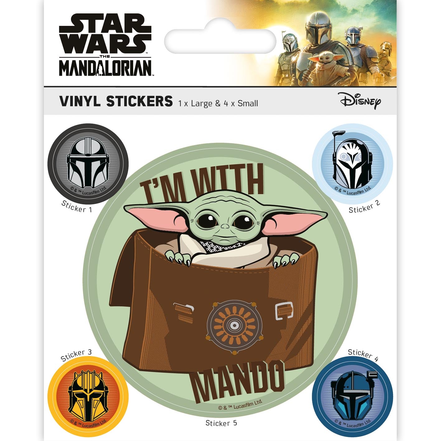 The Mandalorian klistremerker – i'm with mando