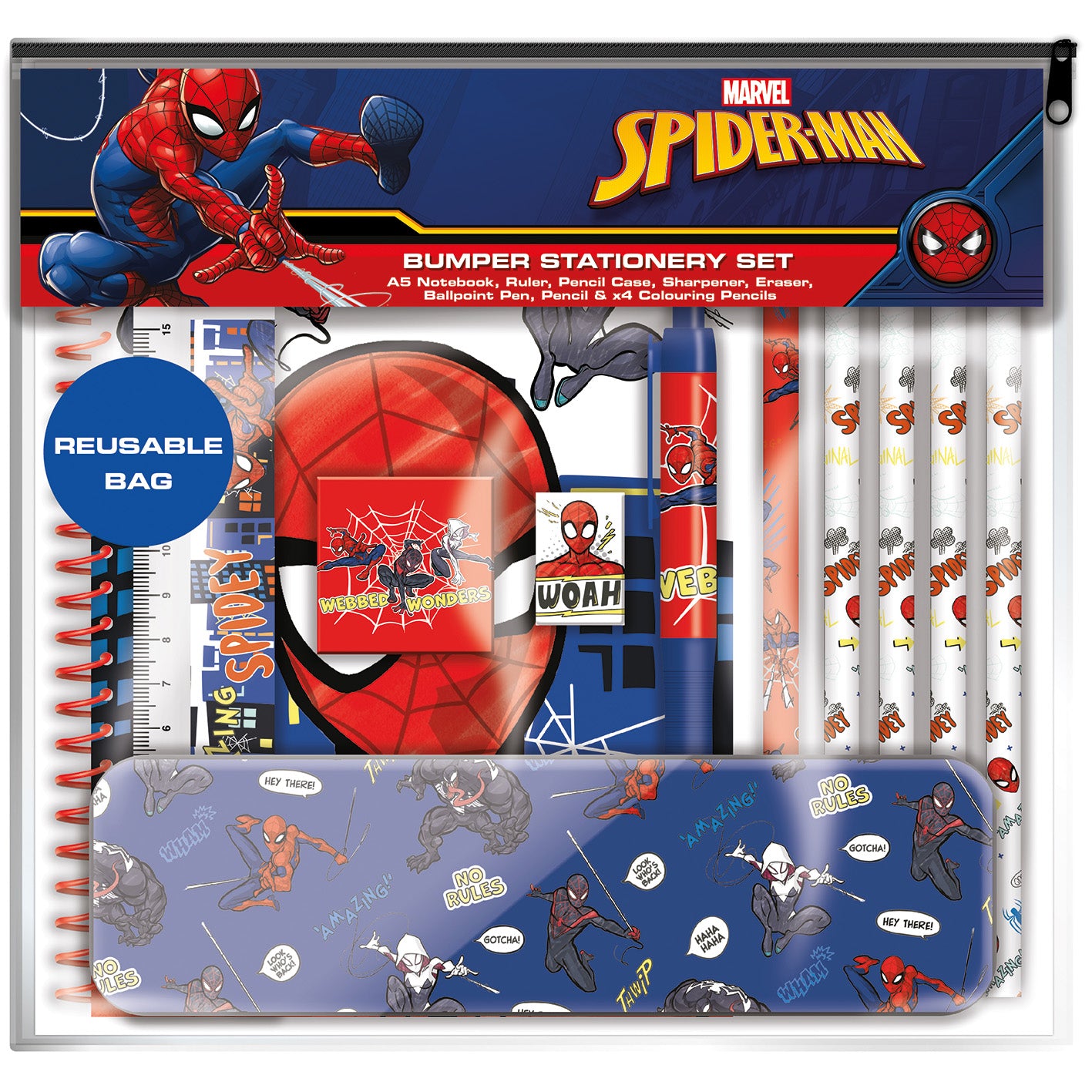 Spider-Man skrivesett – spiderman bumper stationery set