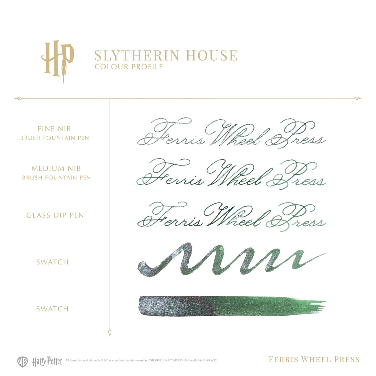 Harry Potter blekk til fyllepenn – Slytherin