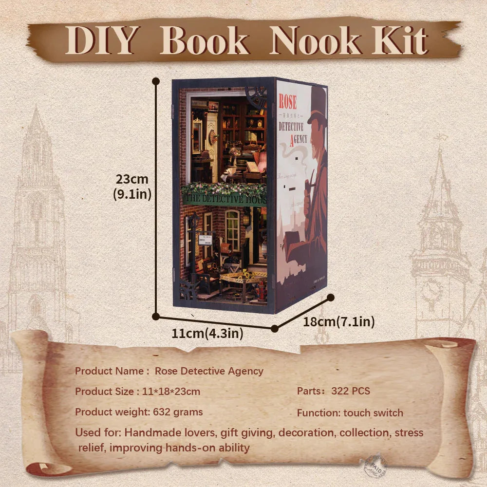Rose Detective Agency - Book nook byggesett – bilde 5
