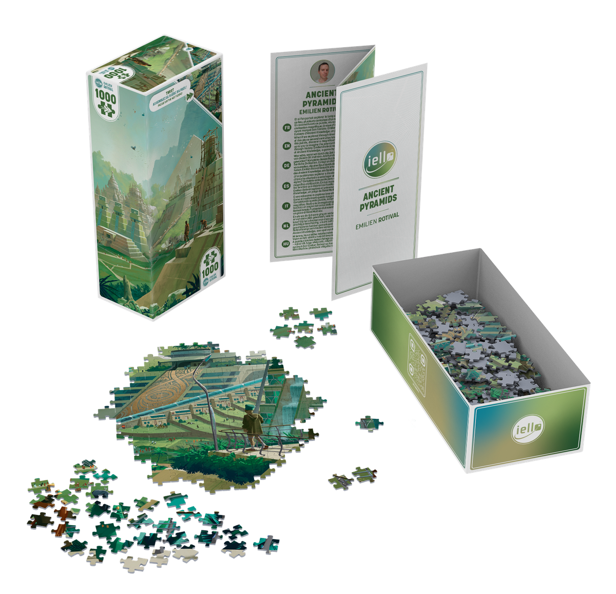 Ancient Pyramids puslespill - bygg neste scene (1000 brikker)
